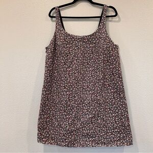H&M Ditsy Floral Corduroy Tank Tunic Dress‎ Lined Women's Size Large